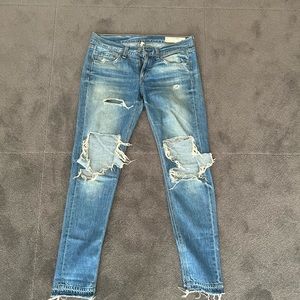Rag and bone ripped boyfriend jeans